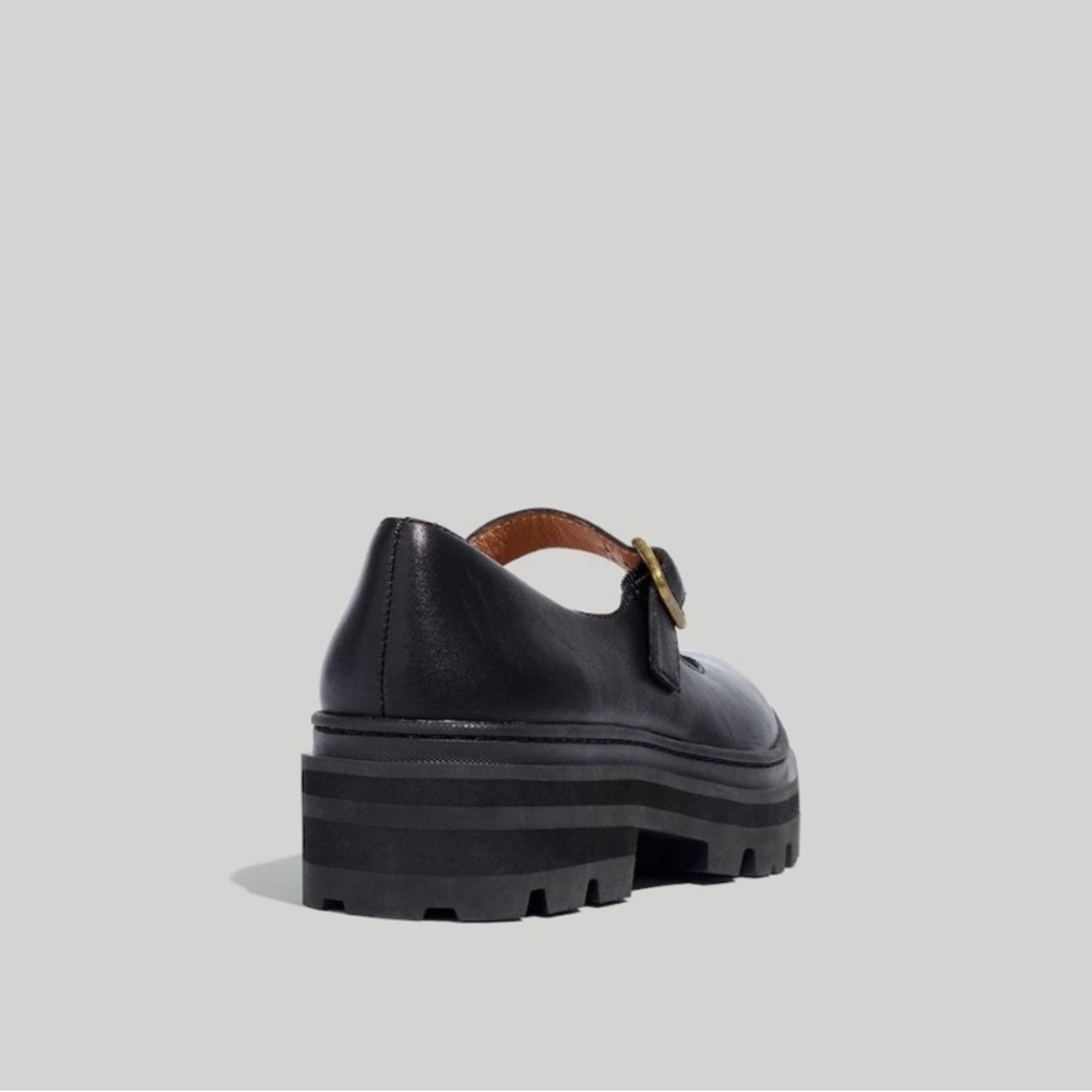 Madewell Black Leather Mary Jane Loafers with Buckle - Picture 13 of 14